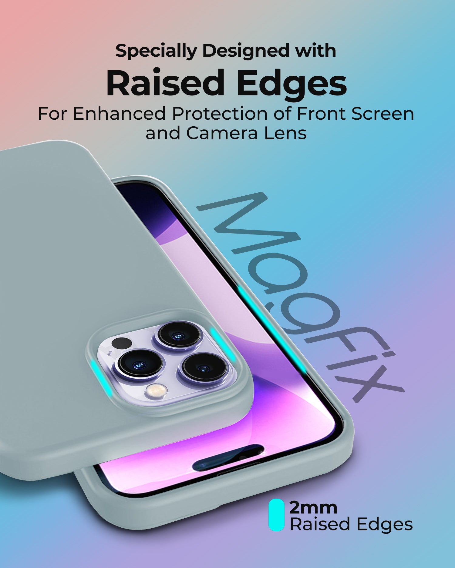 RAEGR iPhone 14 Pro Silicone Case| Supports Mag-Safe Wireless Charging