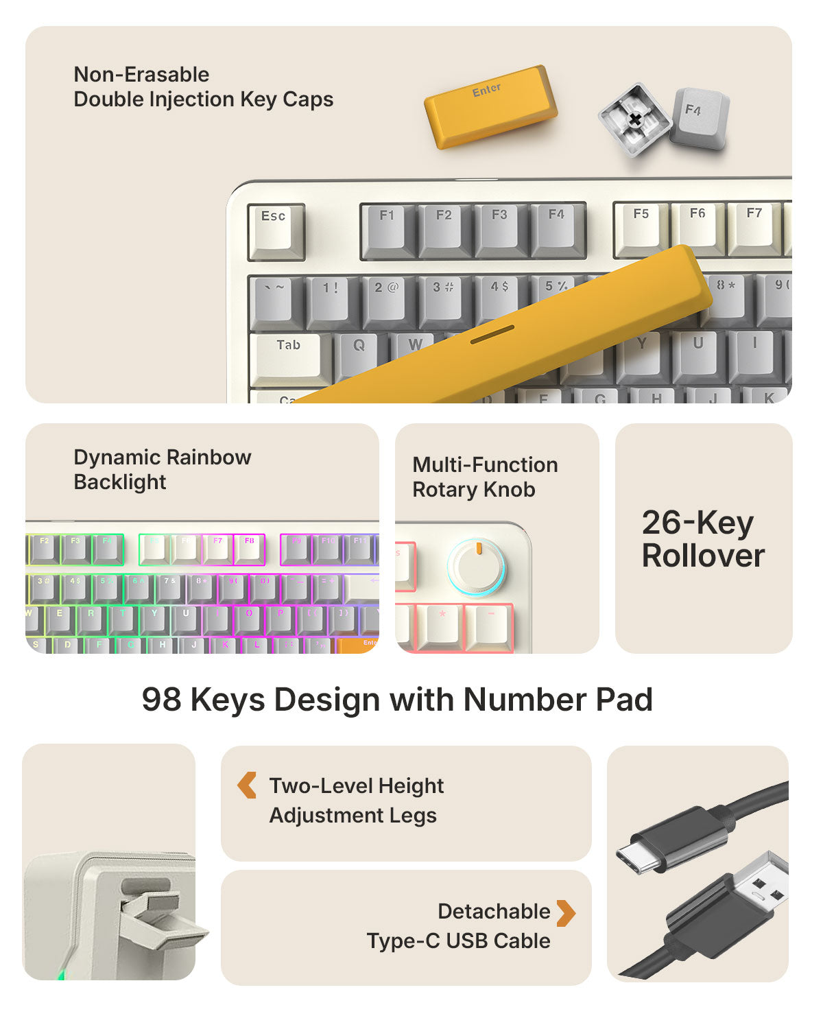 RAEGR MechGear X100 Mechanical Gaming Keyboard
