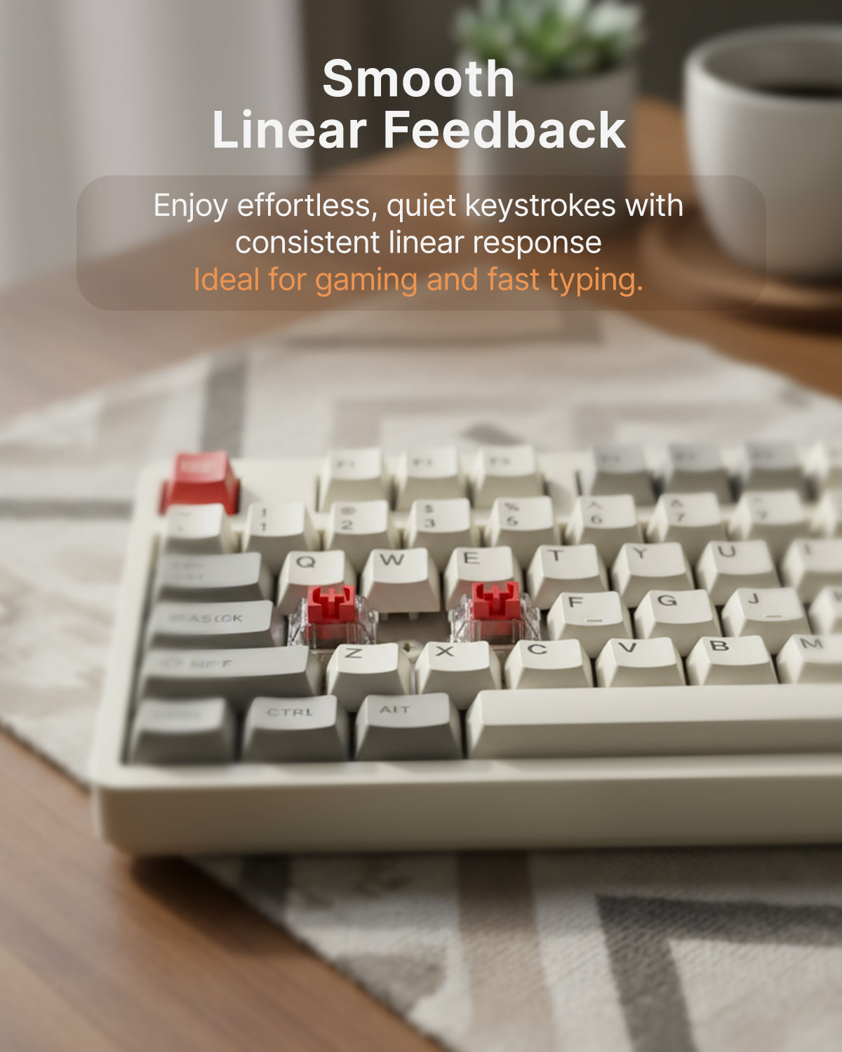 RAEGR Mechanical Keyboard Red Switches (4 Pack) with 1 Switch Puller Tool