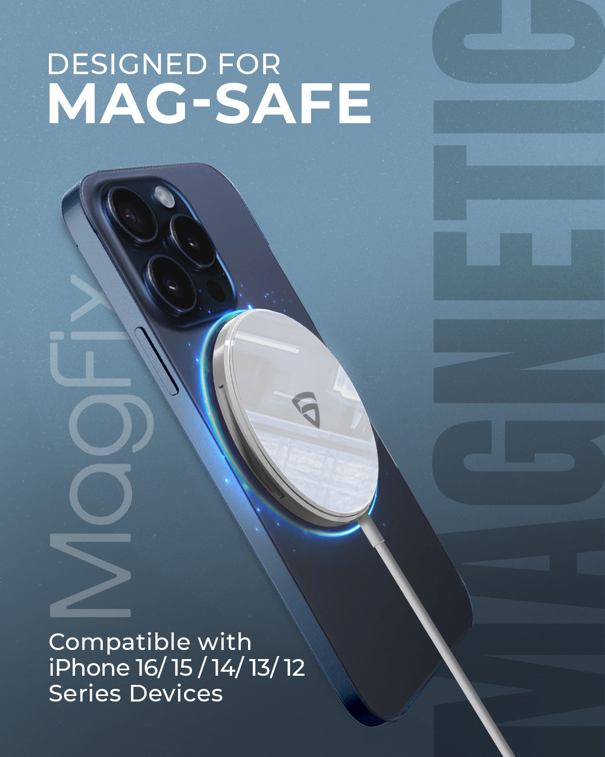 RAEGR MagFix Arc M500 15W Mag-Safe Compatible Wireless Charger