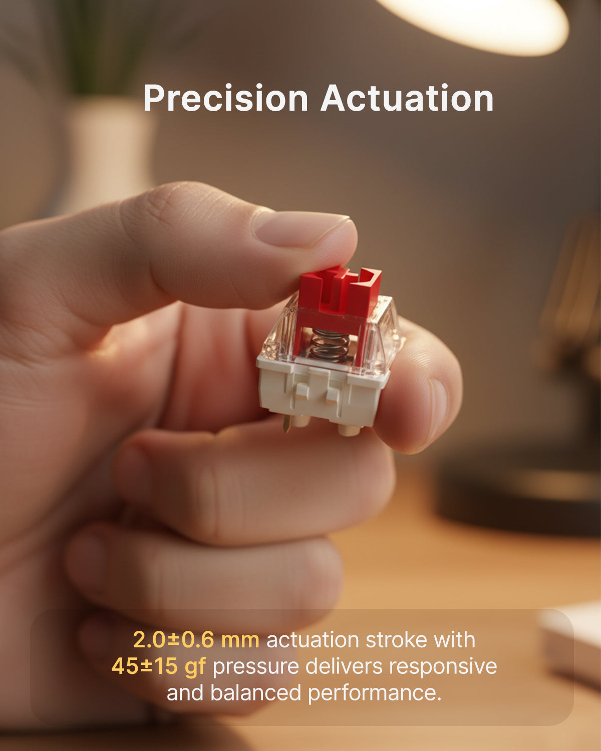 RAEGR Mechanical Keyboard Red Switches (4 Pack) with 1 Switch Puller Tool