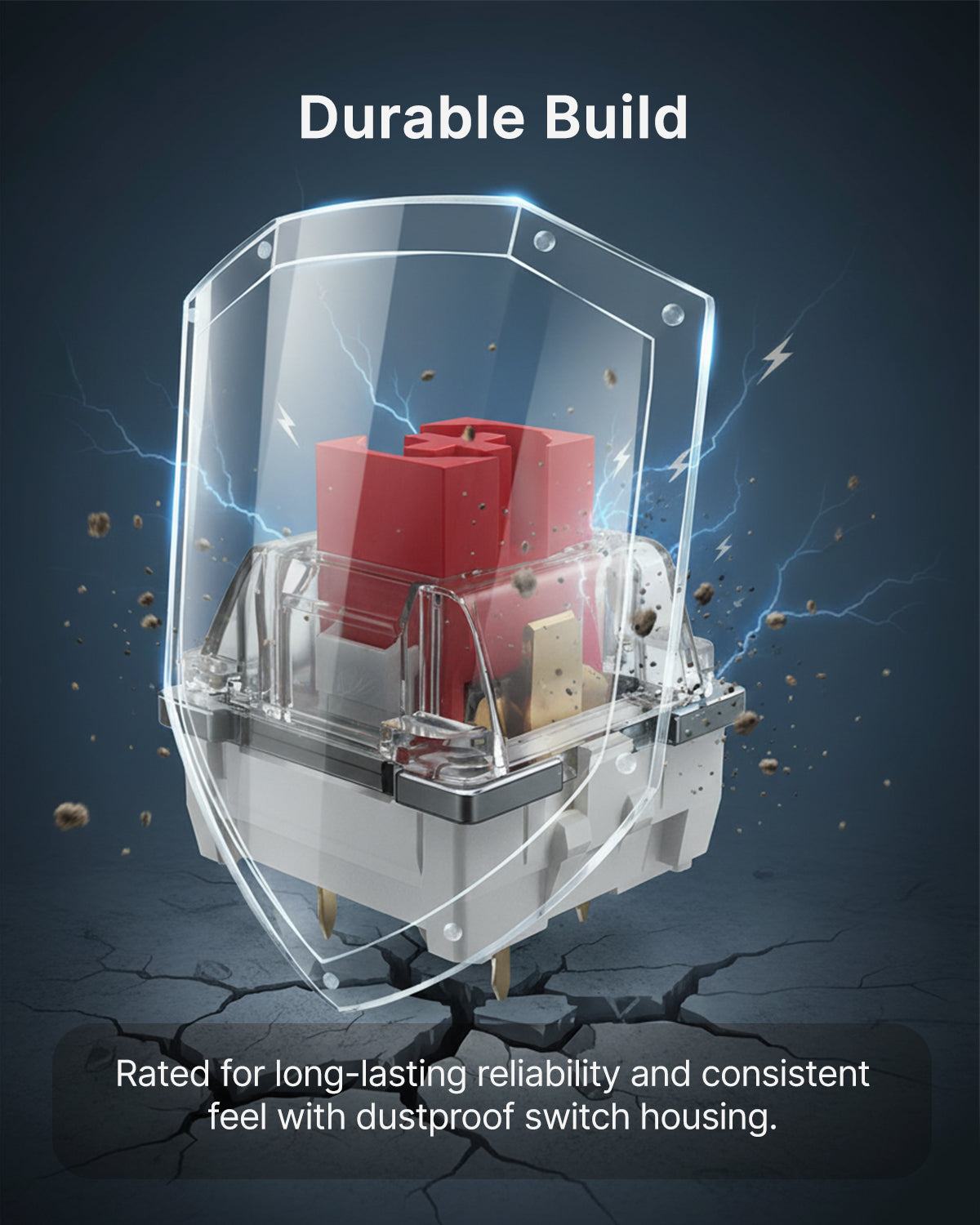 RAEGR Mechanical Keyboard Red Switches (4 Pack) with 1 Switch Puller Tool