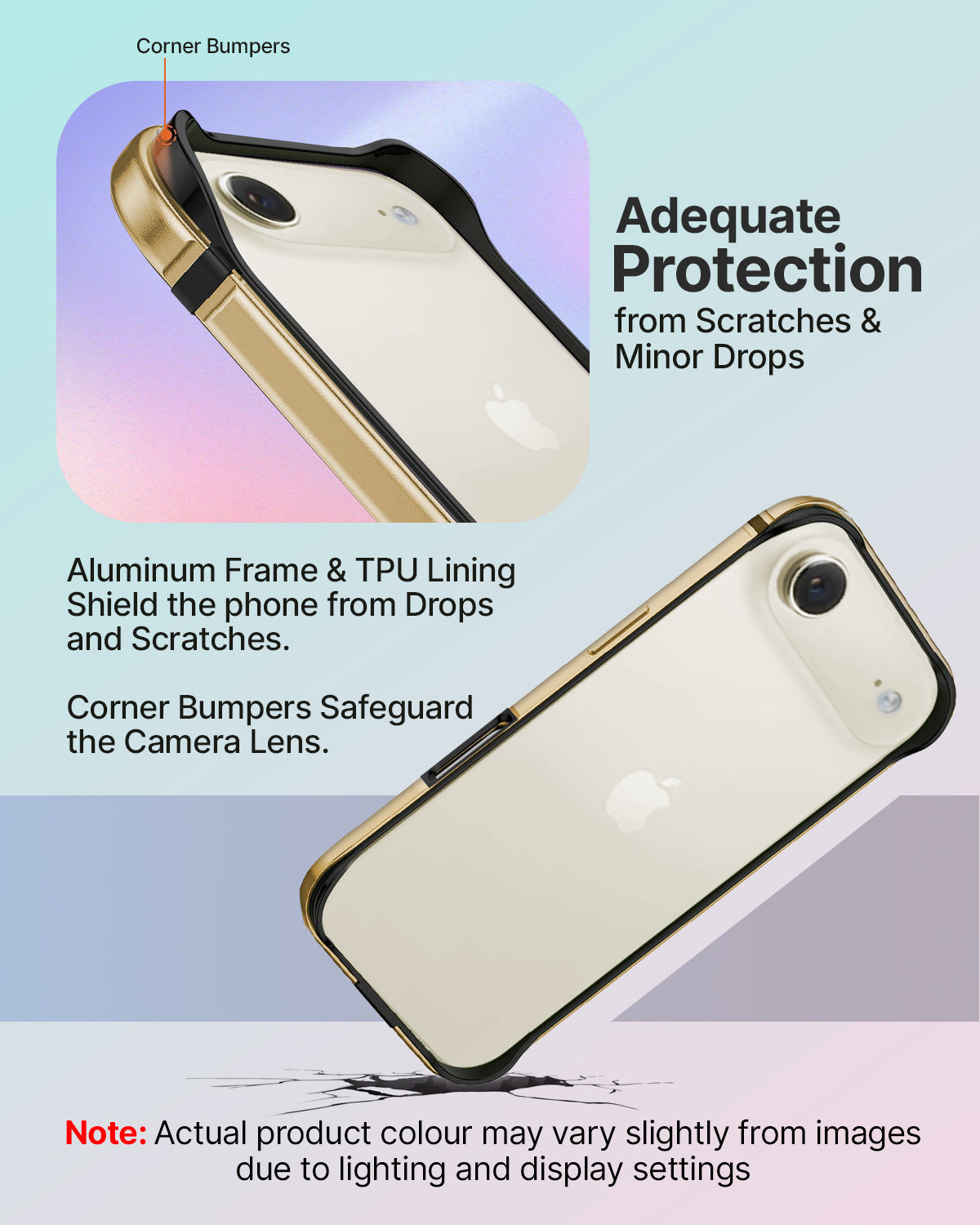 RAEGR iPhone 17 Air (6.5-Inch) (2025) Case | Anodized Aluminum | Edge Armor Case