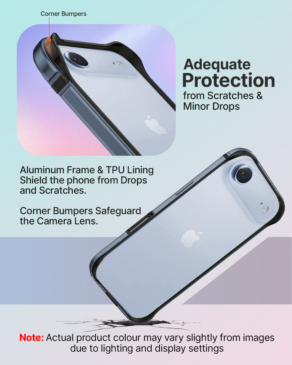 RAEGR iPhone 17 Air (6.5-Inch) (2025) Case | Anodized Aluminum | Edge Armor Case