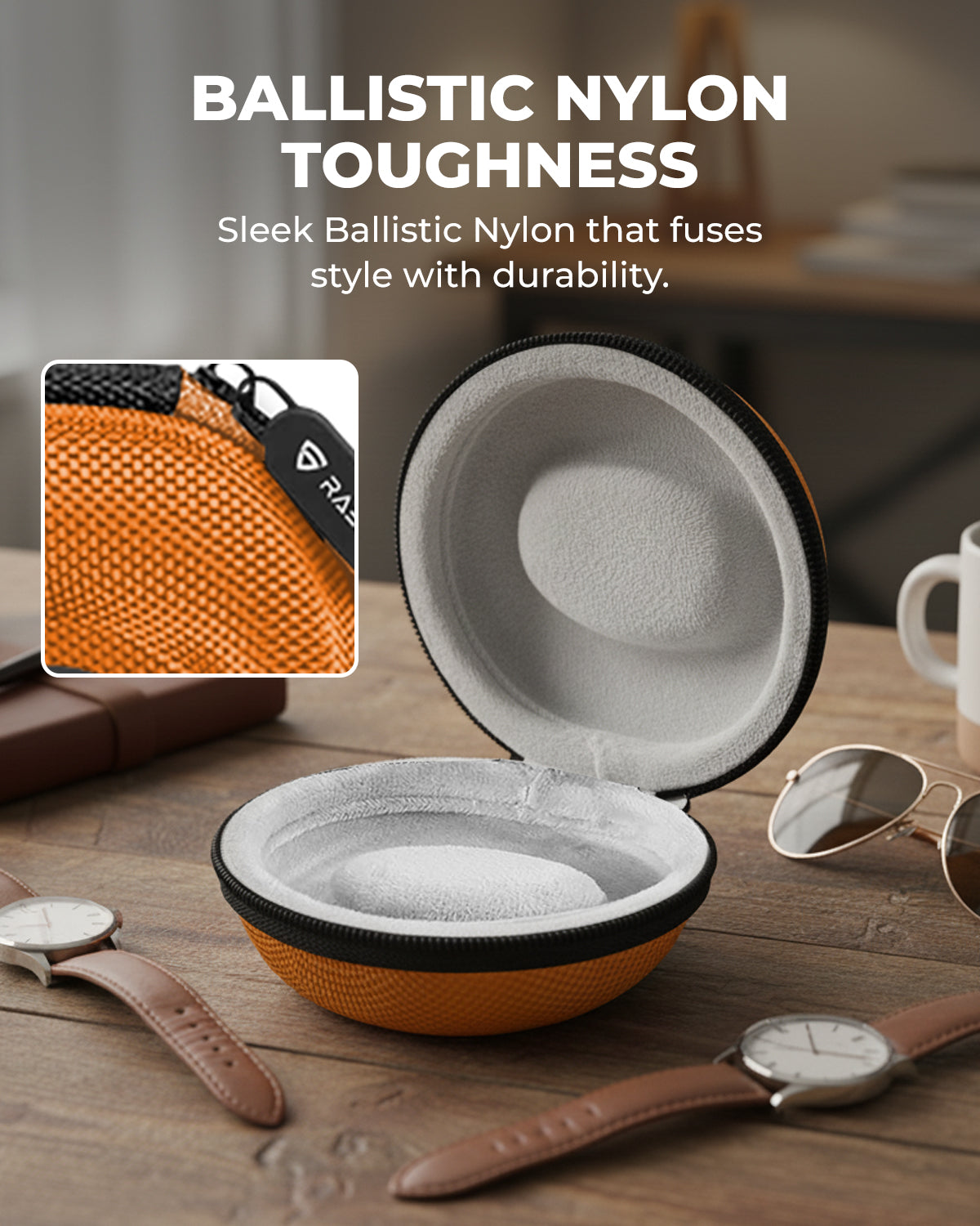 RAEGR Travel Watch Case Single Storage Box for Wristwatches