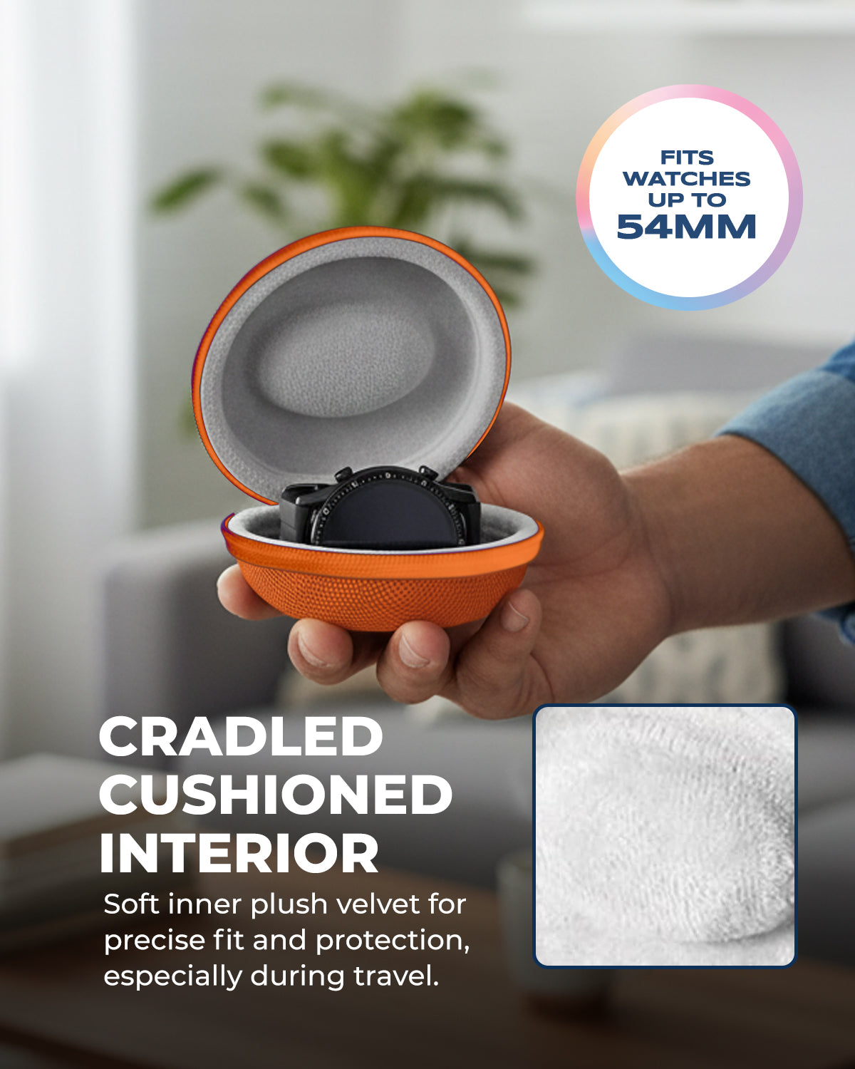 RAEGR Travel Watch Case Single Storage Box for Wristwatches