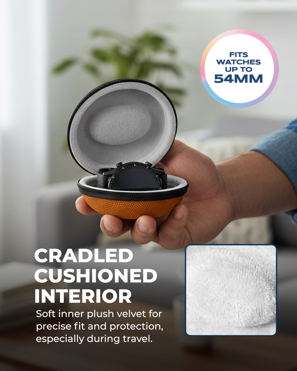 RAEGR Travel Watch Case Single Storage Box for Wristwatches