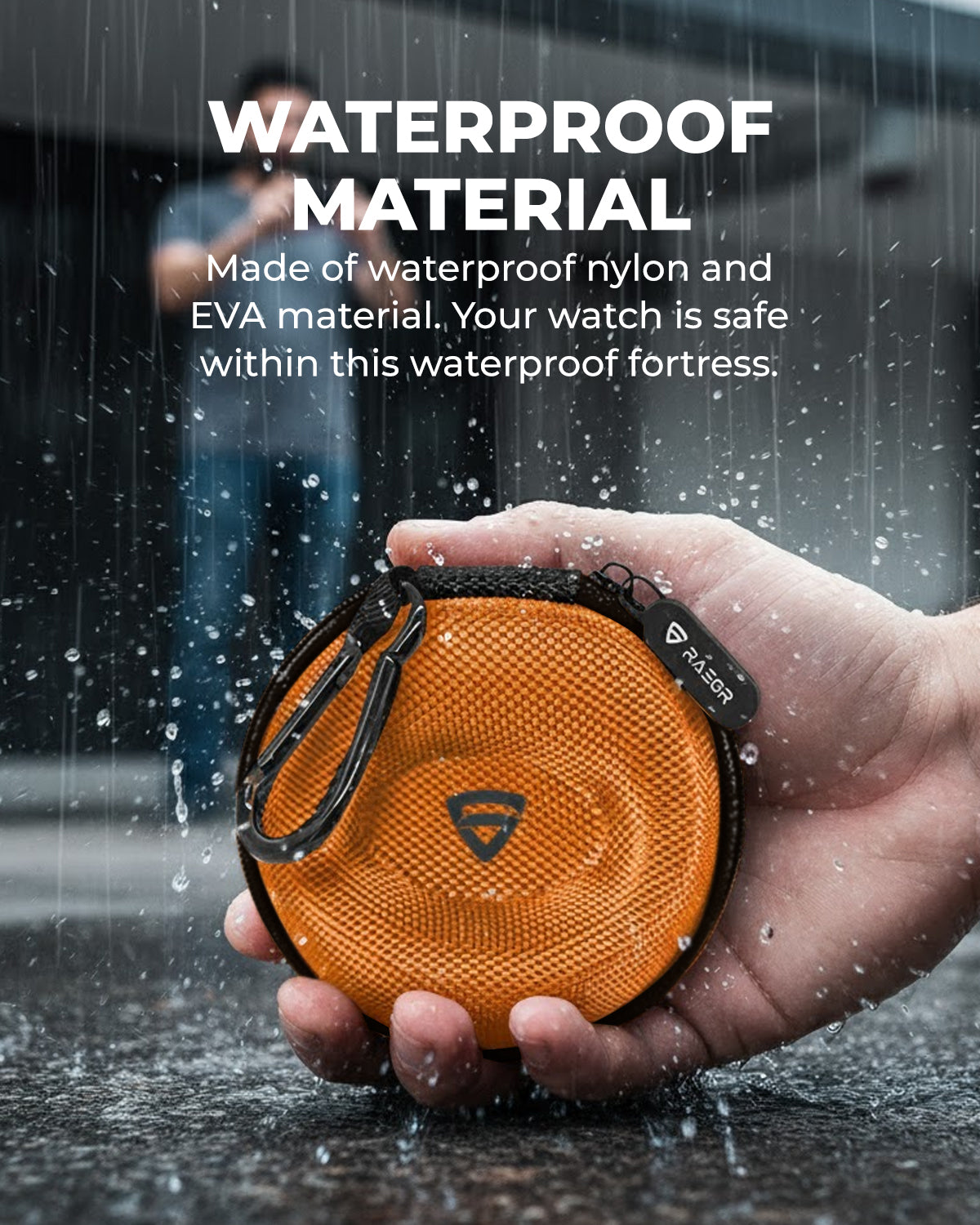 RAEGR Travel Watch Case Single Storage Box for Wristwatches