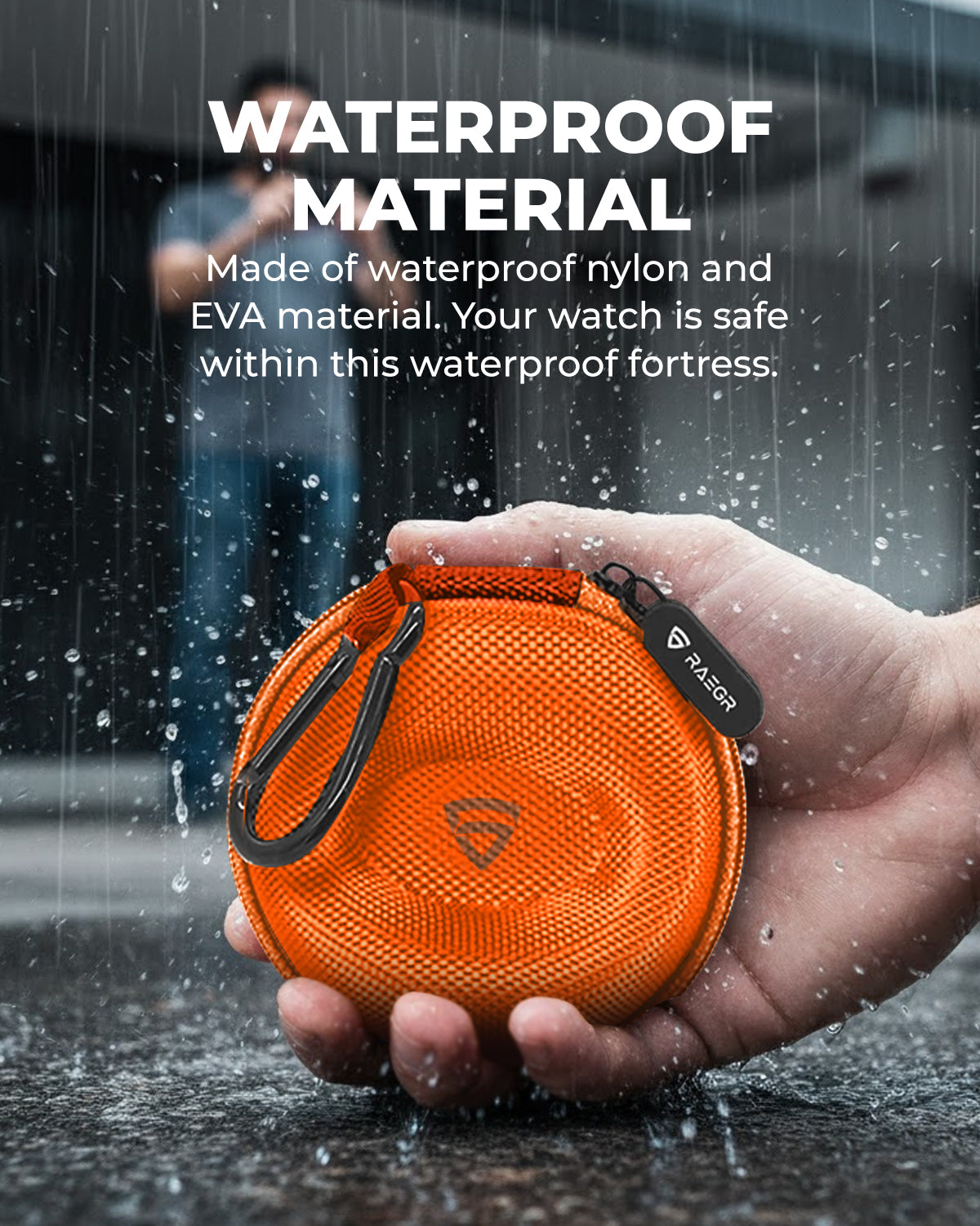 RAEGR Travel Watch Case Single Storage Box for Wristwatches