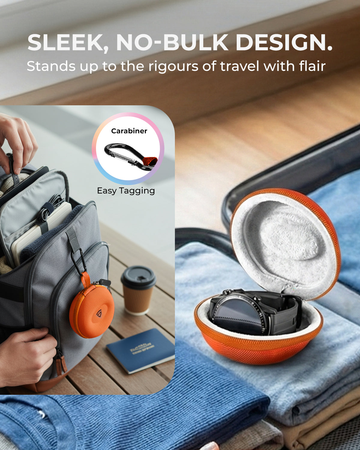 RAEGR Travel Watch Case Single Storage Box for Wristwatches