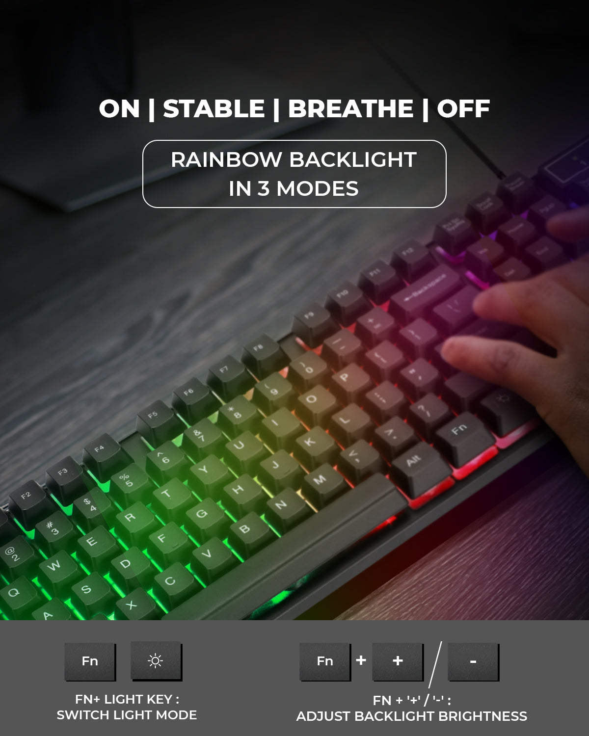 RAEGR RapidGear X30 Wired Rainbow Backlight Keyboard and 1200 DPI Mouse Set Combo