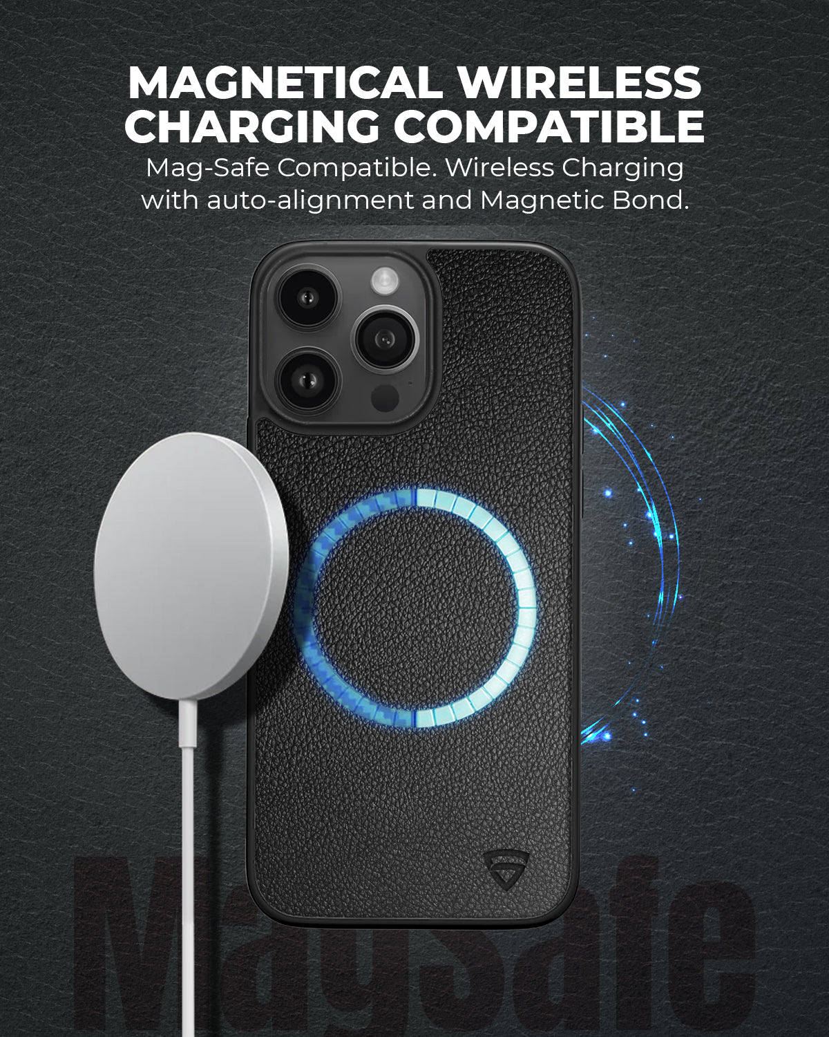RAEGR iPhone 15 Pro Case  Magnetic Case Supports Mag-Safe Wireless Charging