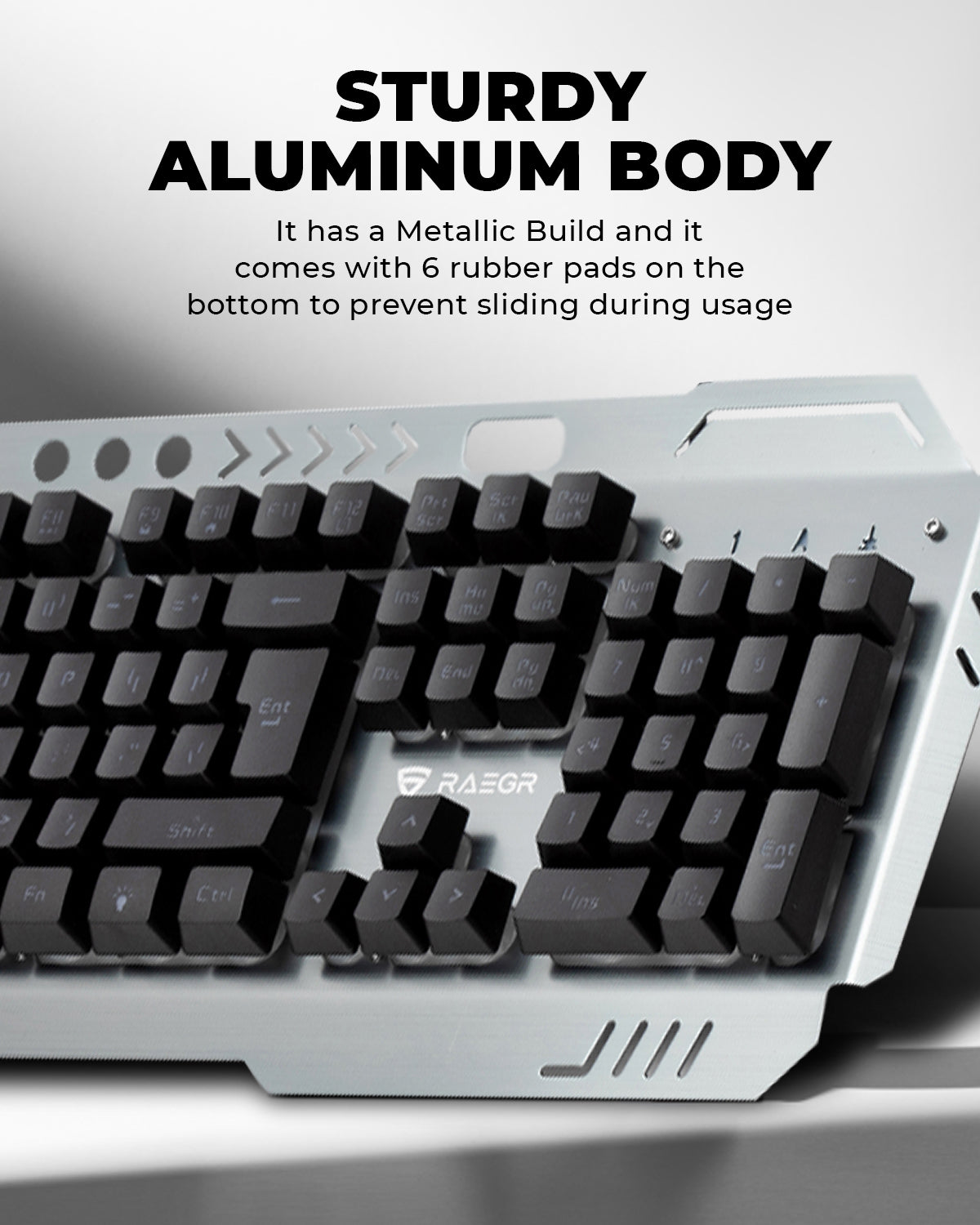 RAEGR RapidGear X70 Gaming KeyBoard with Mouse Combo | 3 Rainbow Lighting Modes