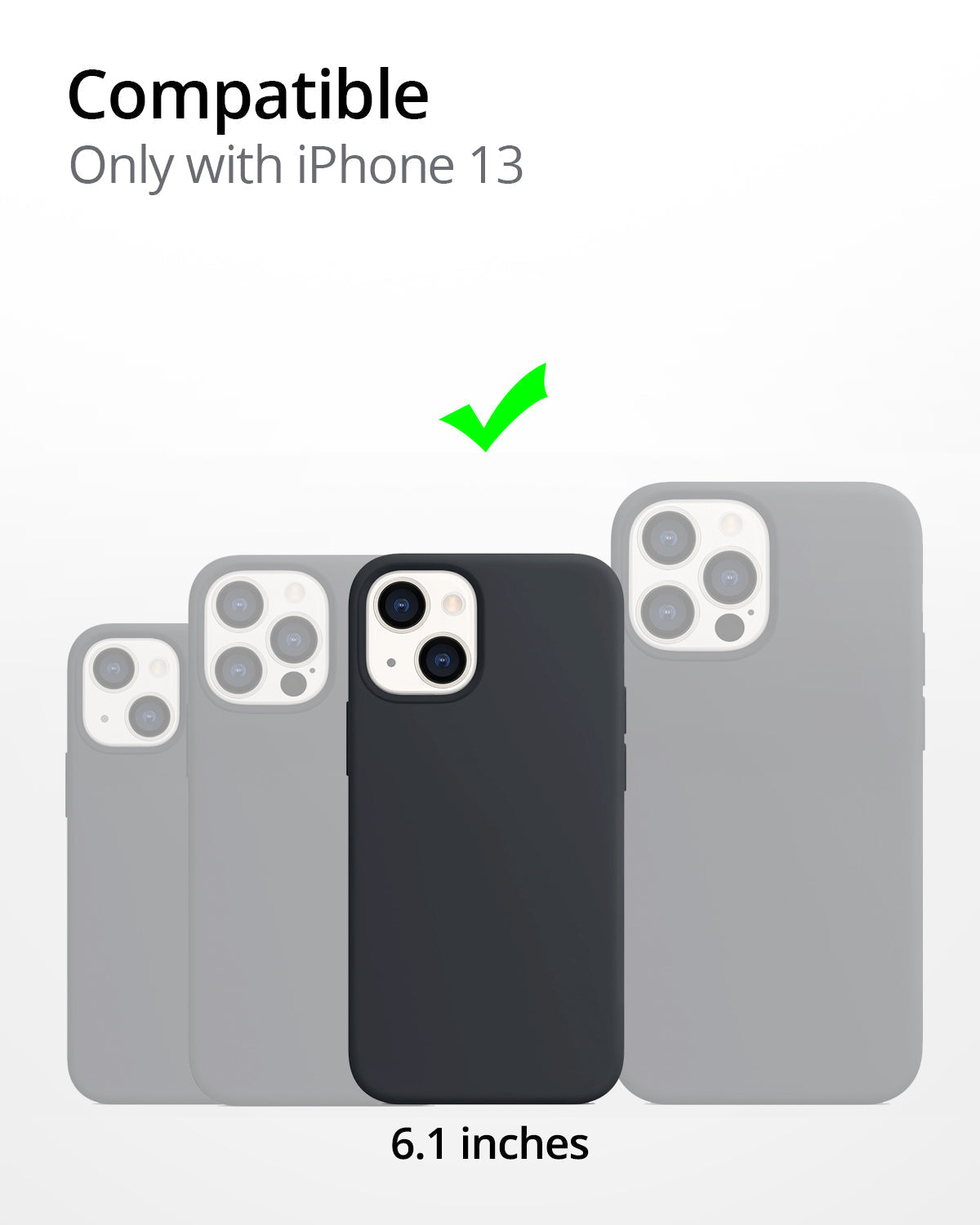 RAEGR MagFix Silicone  Case / Cover Designed for iPhone 13 (6.1-Inch) 2021