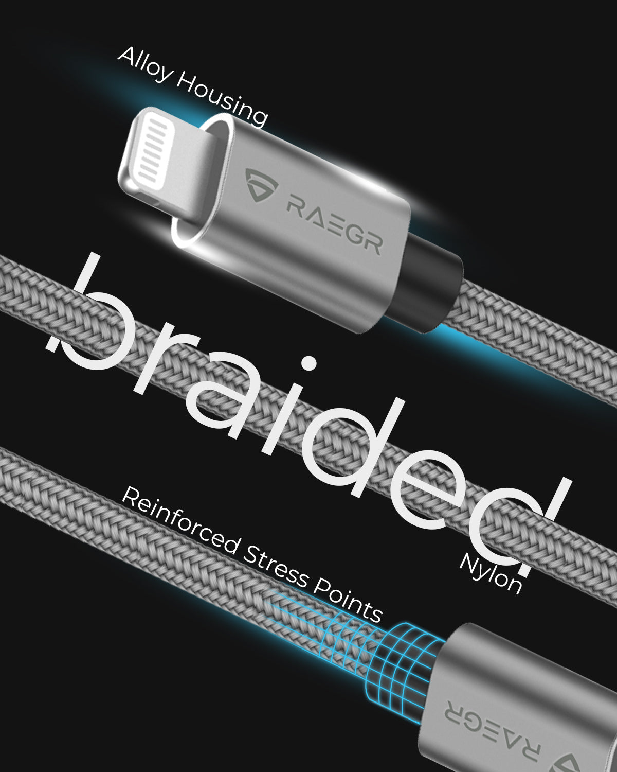 RAEGR RapidLine 500LC USB-C to Lightning Cable