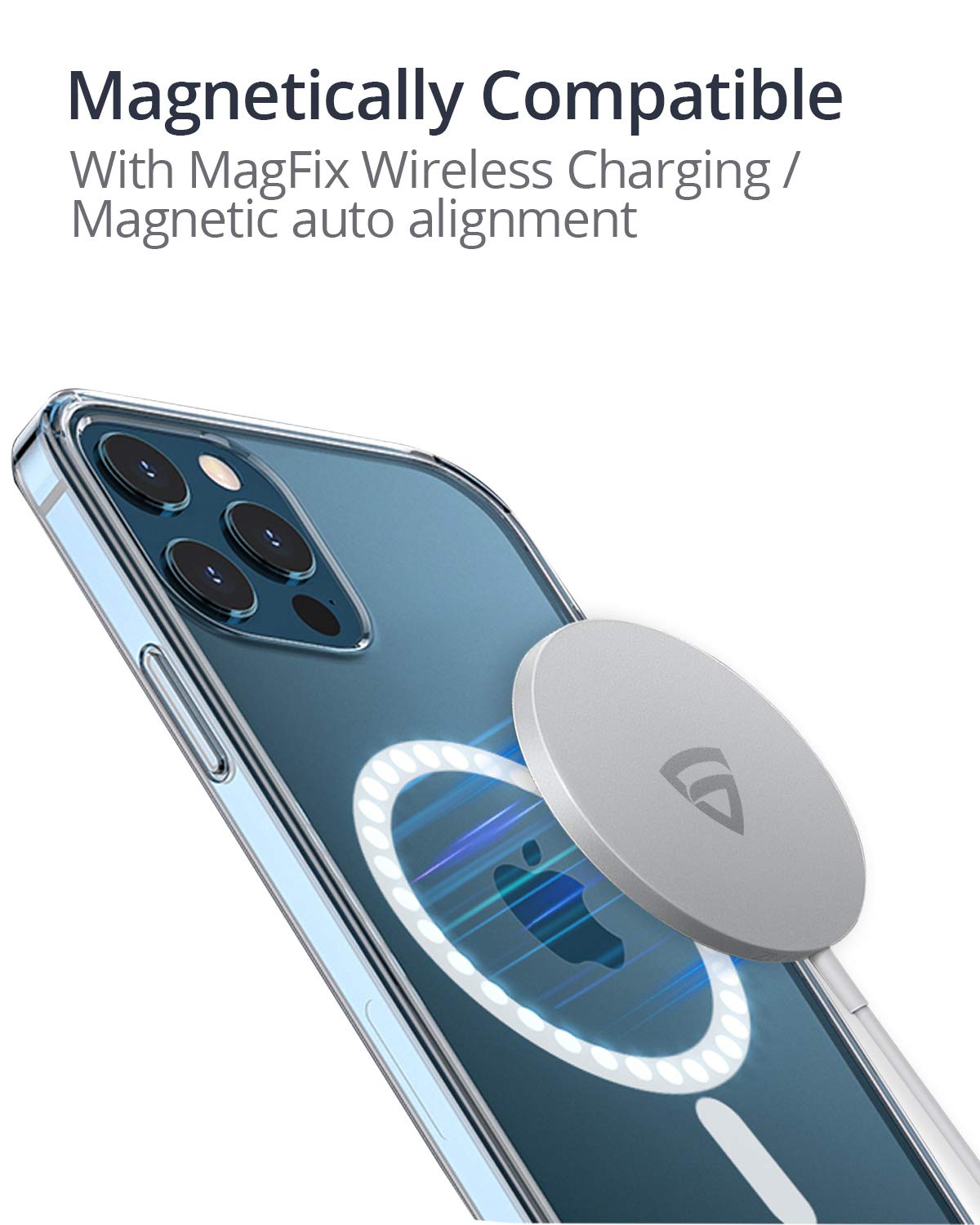 RAEGR iPhone 12 Pro Max 5G MagFix Magnetic Case, Supports Mag-Safe Wireless Charging Air Hybrid Case