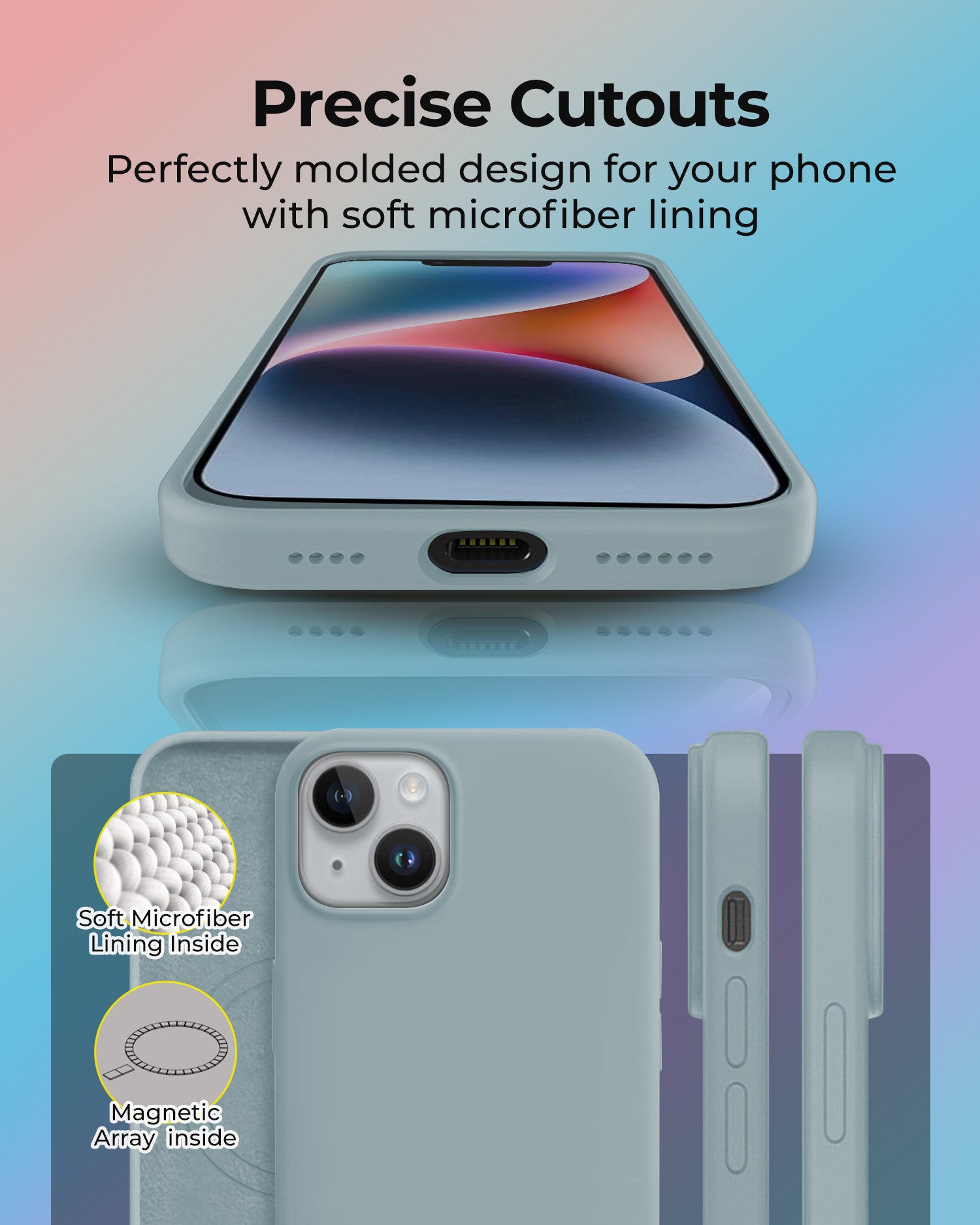 RAEGR iPhone 14 Plus Premium Soft Silicone MagFix Case