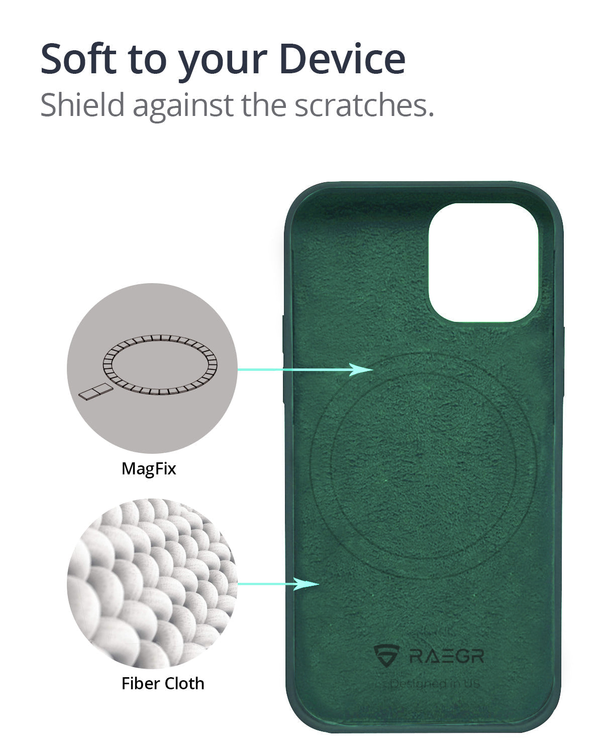 RAEGR MagFix Silicone  Case / Cover Designed for iPhone 13 (6.1-Inch) 2021