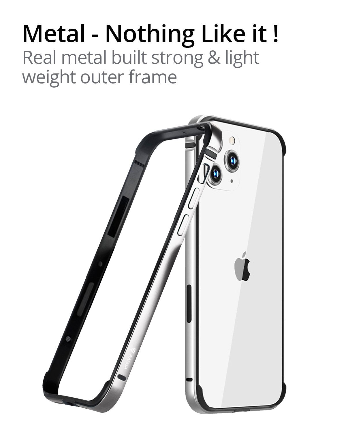 Simple Style Cadre en métal Plaque arrière givrée Ultra-mince Étui de  téléphone portable Compatible Iphone11 12pro 13pro Max Zh5-2