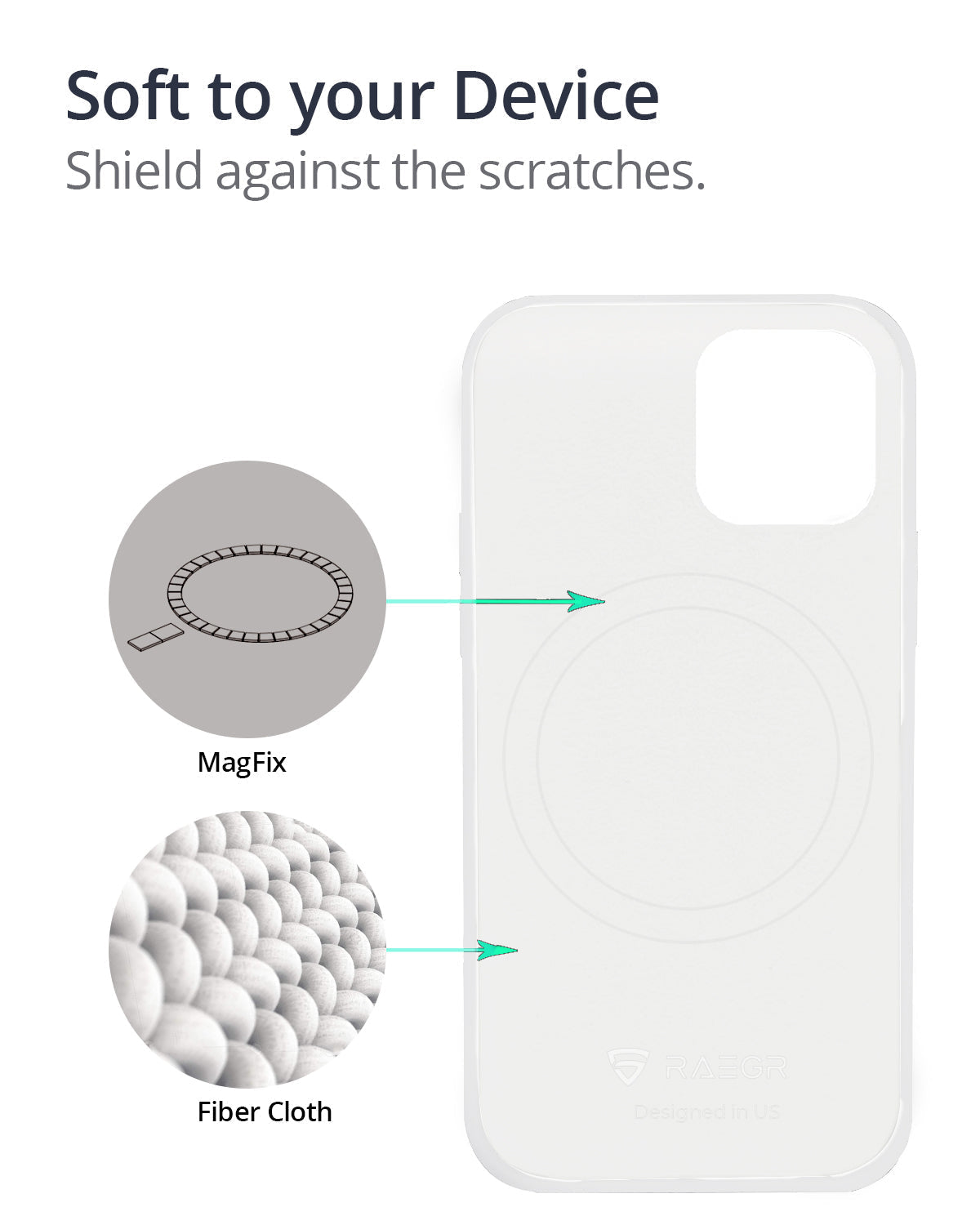 RAEGR MagFix Silicone  Case / Cover Designed for iPhone 13 (6.1-Inch) 2021