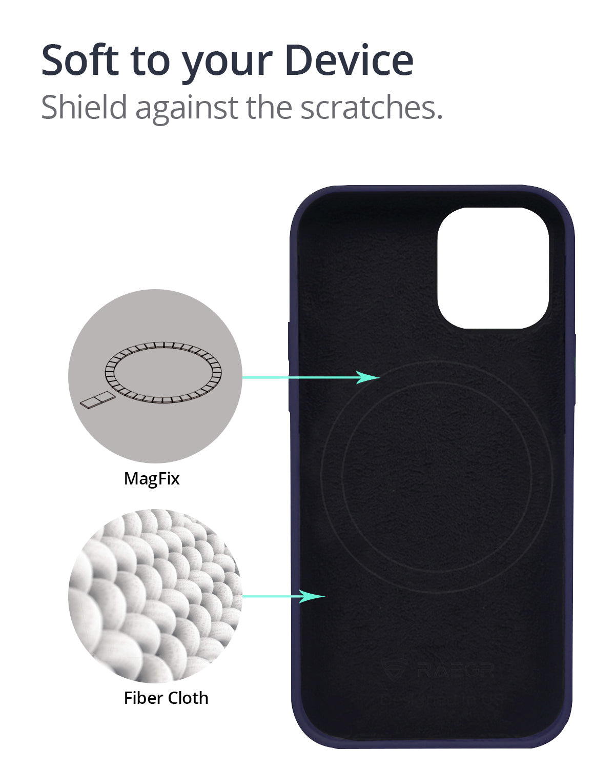 RAEGR MagFix Silicone  Case / Cover Designed for iPhone 13 (6.1-Inch) 2021