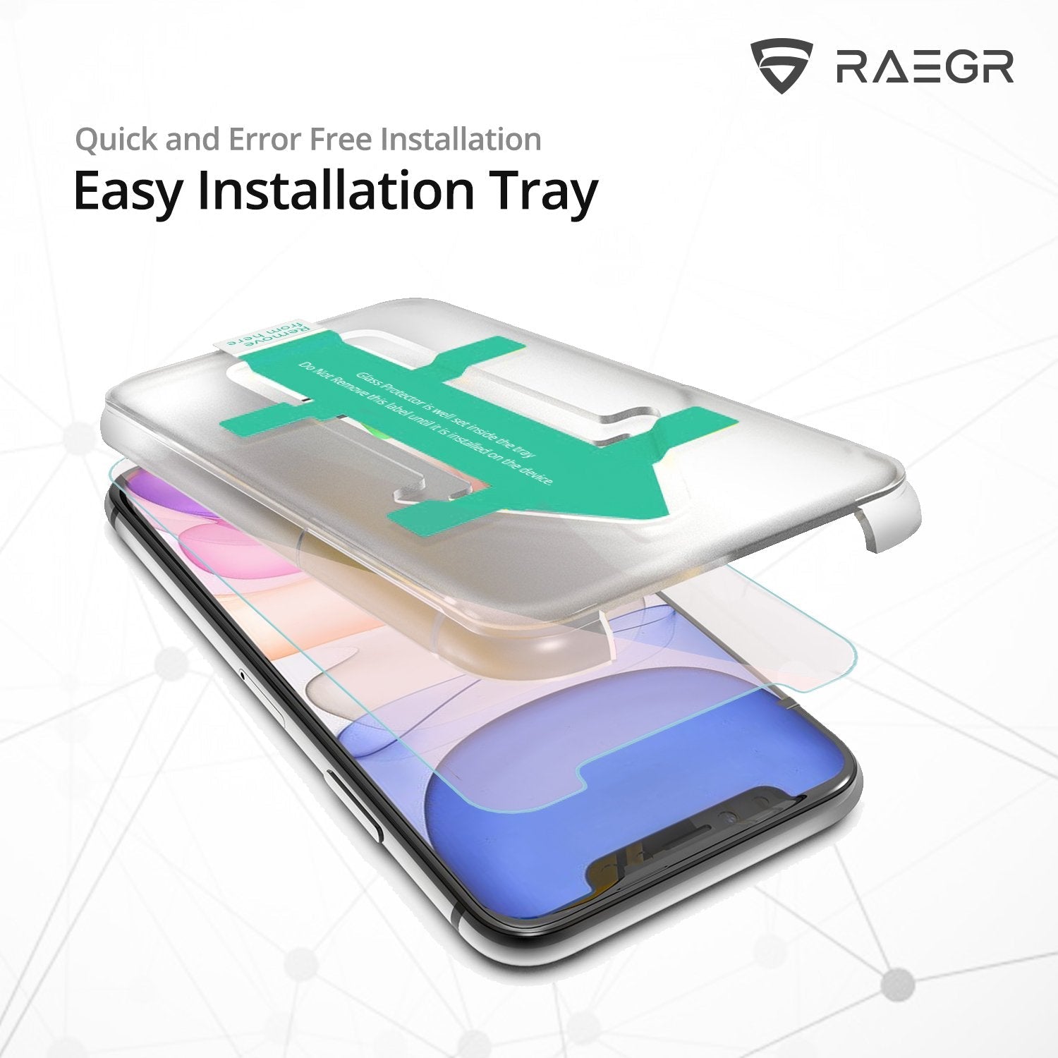 RAEGR EZ Fix Glas HD iPhone 11 Pro Max / iPhone XS Max Full Cover Tempered Glass